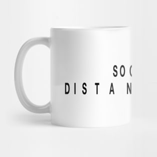 Social Distancing Word Art - Black Mug